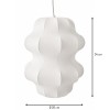 Suspensie Torun, metal, PVC, fibra de bumbac, 1XE27, D.26 cm, MILD000189-WH