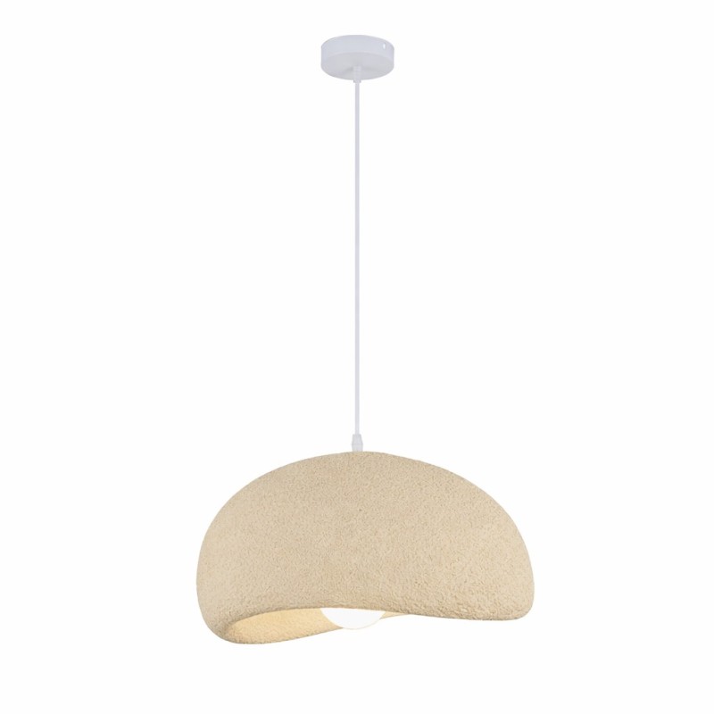 Suspensie Tuzla, metal, EPS, bej, 1XE27, D.40 cm, MILD000191-BG