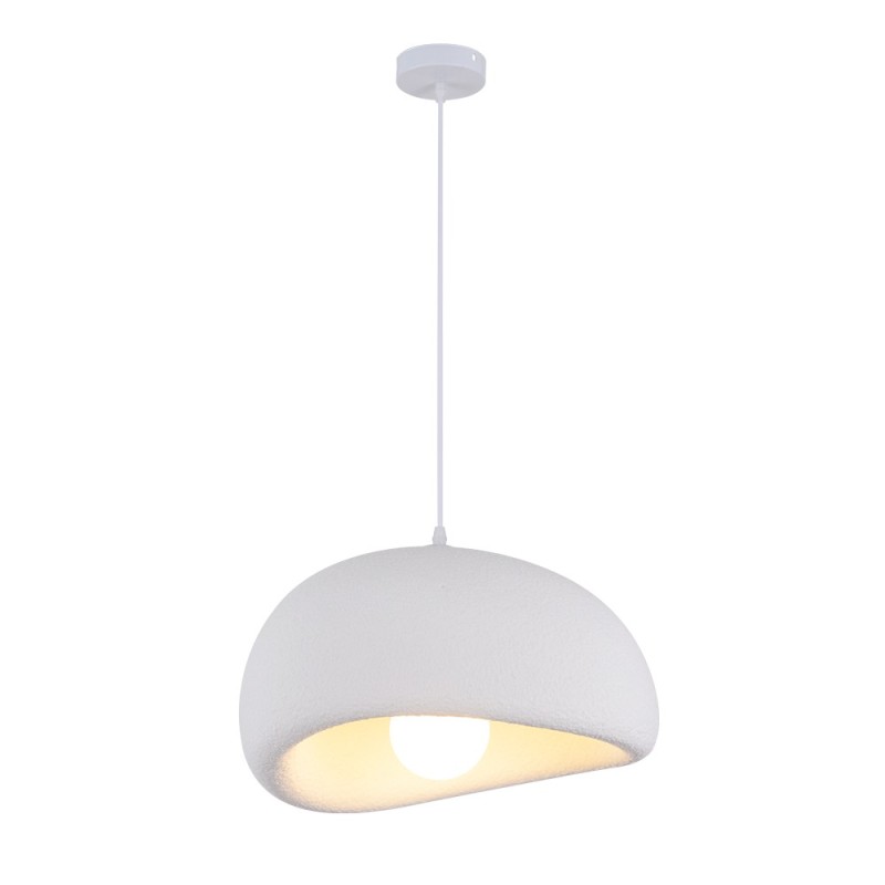 Suspensie Tuzla, metal, EPS, alb, 1XE27, D.40 cm, MILD000191-WH