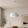 Suspensie Tuzla, metal, EPS, alb, 1XE27, D.40 cm, MILD000191-WH