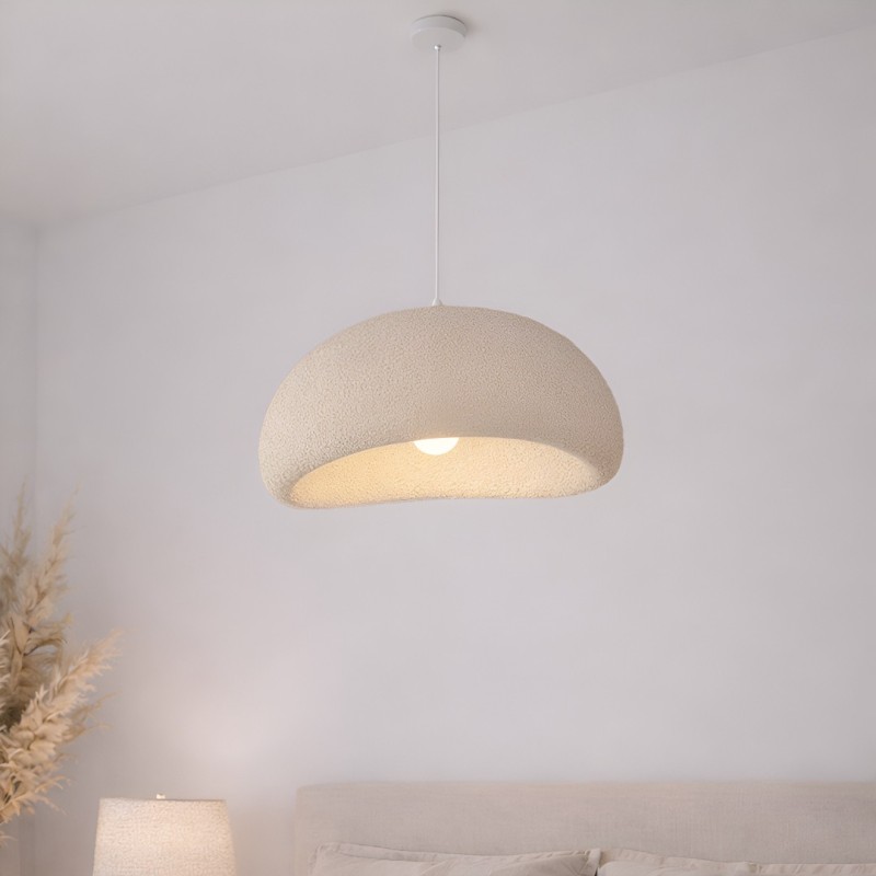 Suspensie Tuzla, metal, EPS, bej, 1XE27, D.50 cm, MILD000192-BG