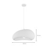 Suspensie Vaduz, metal, EPS, alb, 1XE27, D.40 cm, MILD000194-WH