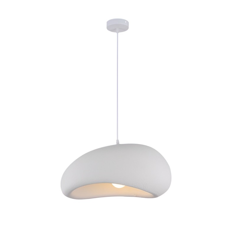 Suspensie Vaduz, metal, EPS, alb, 1XE27, D.50 cm, MILD000195-WH