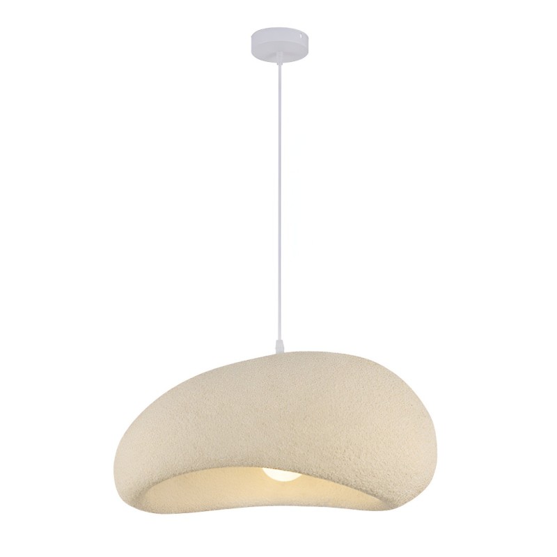 Suspensie Vaduz, metal, EPS, bej, 1XE27, D.60 cm, MILD000196-BG