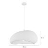Suspensie Vaduz, metal, EPS, bej, 1XE27, D.60 cm, MILD000196-BG