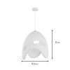Suspensie Pleven, metal, EPS, bej, 1XE27, D.50 cm, MILD000197-BG
