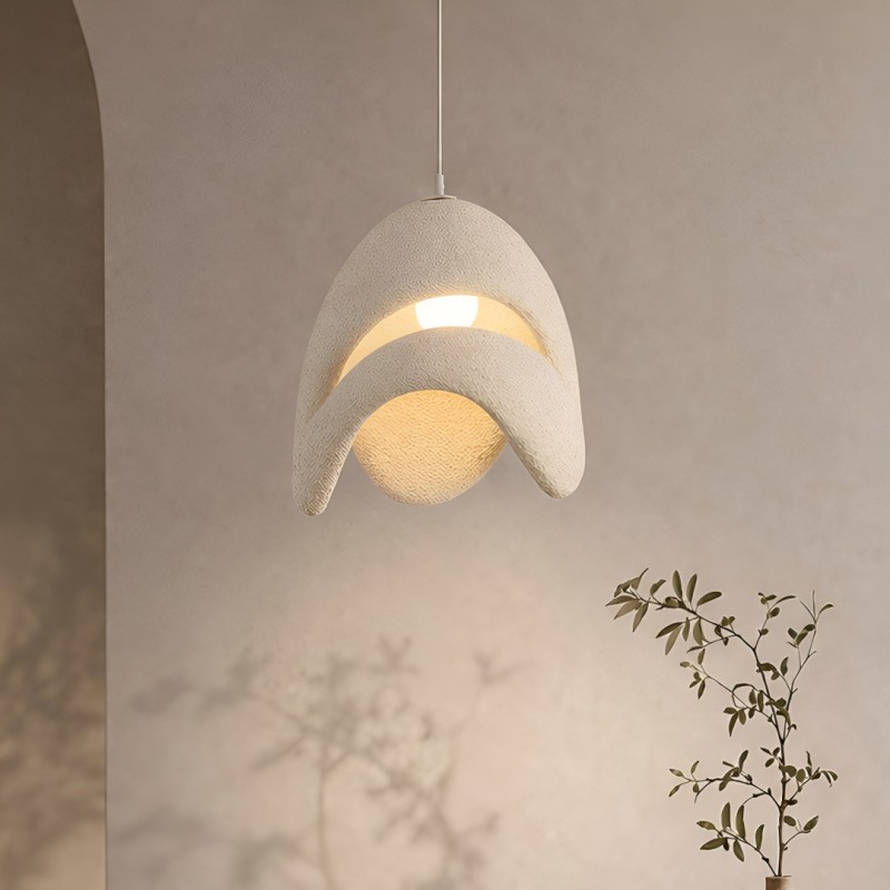 Suspensie Pleven, metal, EPS, bej, 1XE27, D.50 cm, MILD000197-BG