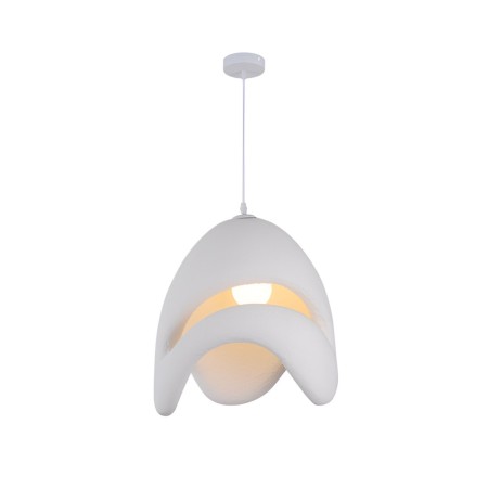 Suspensie Pleven, metal, EPS, alb, 1XE27, D.50 cm, MILD000197-WH