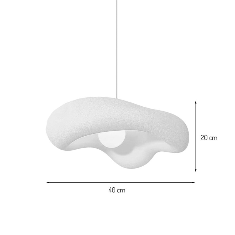 Suspensie Zenica, metal, EPS, bej, 1XE27, D.40 cm, 240-198-BGBR