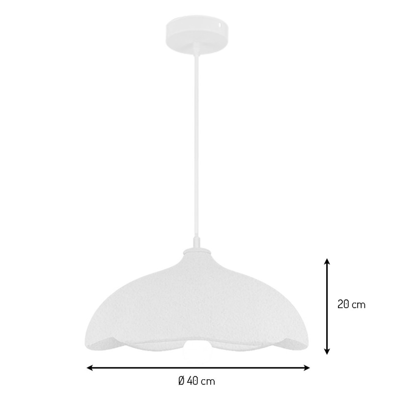 Suspensie Uzice, metal, EPS, bej, 1XE27, D.40 cm, MILD000205-SD