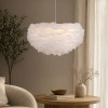 Suspensie Zilina, metal, pene, alb, 1XE27, D.60 cm, MILD000208-WH