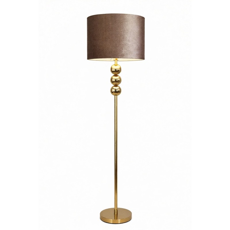 Lampadar Ypres, metal, material textil, auriu, 1XE27, H.150 cm, MILD000209-GL