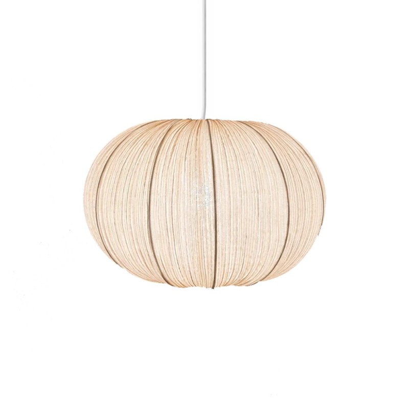 Suspensie Corfu, metal, material textil, bej, 1XE27, D.40 cm, MILD000210-BG