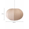 Suspensie Corfu, metal, material textil, bej, 1XE27, D.40 cm, MILD000210-BG