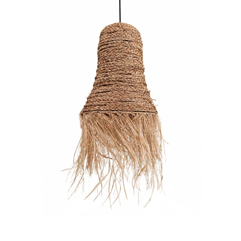 Suspensie Nazaire, metal, stuf, bej, 1XE27, D.30 cm, MILD000212-UN