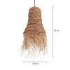 Suspensie Nazaire, metal, stuf, bej, 1XE27, D.30 cm, MILD000212-UN