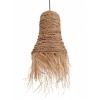 Suspensie Nazaire, metal, stuf, bej, 1XE27, D.35 cm, MILD000213-UN