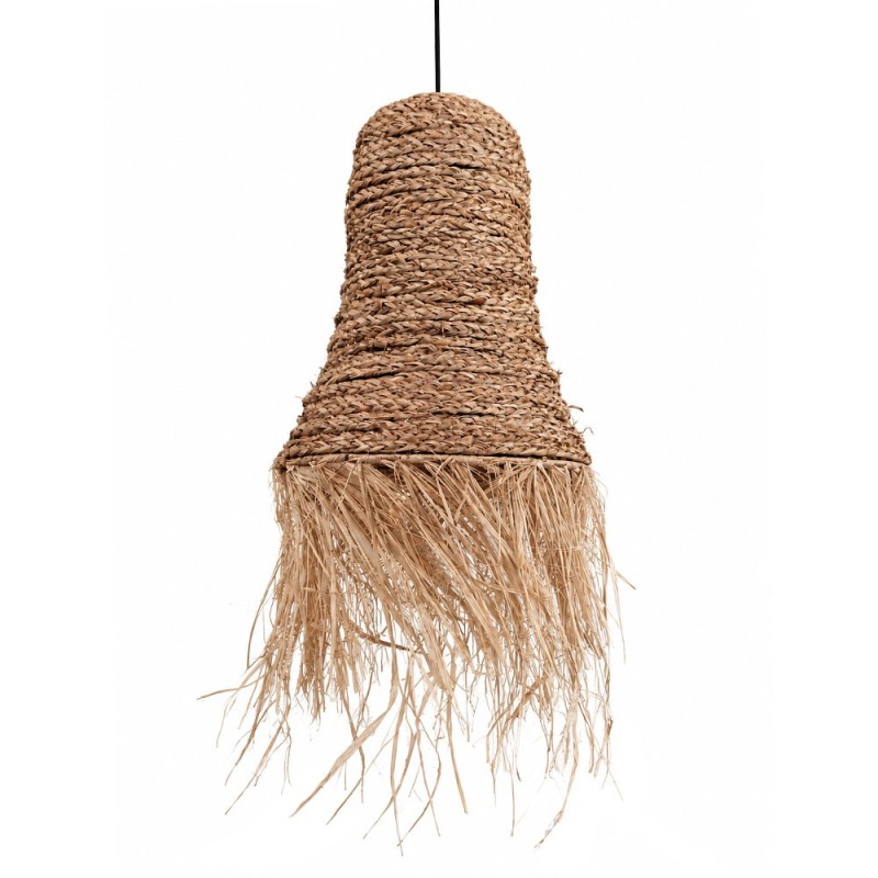 Suspensie Nazaire, metal, stuf, bej, 1XE27, D.35 cm, MILD000213-UN