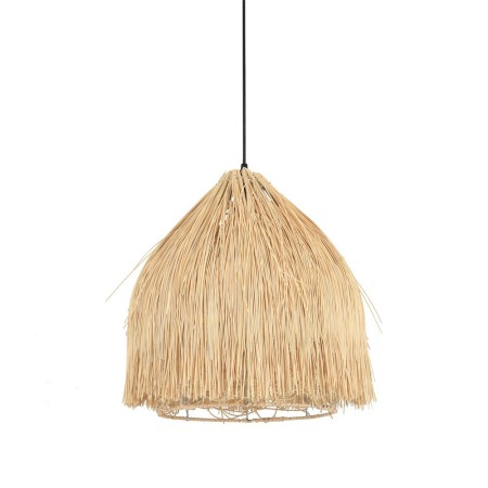 Suspensie Pau, metal, ratan, bej, 1XE27, D.30 cm, MILD000215-UN