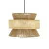 Suspensie Bruno, metal, ratan, bej, 1XE27, D.40 cm, MILD000216-UN