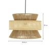 Suspensie Bruno, metal, ratan, bej, 1XE27, D.40 cm, MILD000216-UN