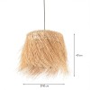 Suspensie Pilsen, metal, ratan, bej, 1XE27, D.40 cm, MILD000217-UN
