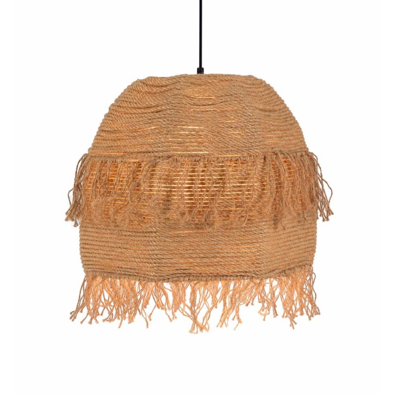 Suspensie Haarlem, metal, iuta naturala, bej, 1XE27, D.40 cm, MILD000218-UN