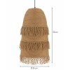 Suspensie Haarlem, iuta naturala, bej, 1XE27, D.34 cm, MILD000219-UN