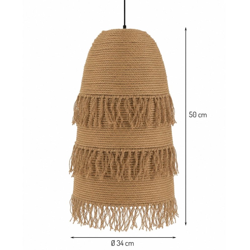 Suspensie Haarlem, iuta naturala, bej, 1XE27, D.34 cm, MILD000219-UN