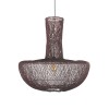 Suspensie Rotan, metal, ratan natural, violet, 1XE27, D.50 cm, MILD000220-UN