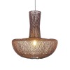 Suspensie Rotan, metal, ratan natural, violet, 1XE27, D.50 cm, MILD000220-UN