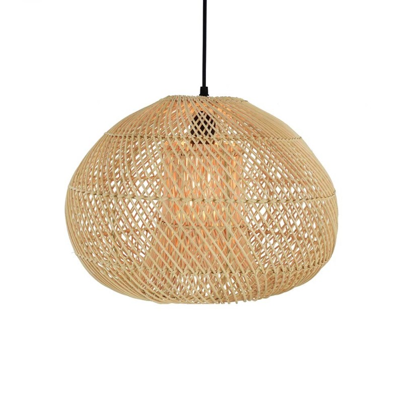 Suspensie Espoo, metal, ratan, bej, 1XE27, D.40 cm, MILD000222-UN