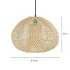 Suspensie Espoo, metal, ratan, bej, 1XE27, D.40 cm, MILD000222-UN