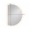 Oglinda de perete cu iluminare Osuna, sticla, H.90 cm, MILD000227-UN