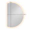 Oglinda de perete cu iluminare Osuna, sticla, H.120 cm, MILD000228-UN