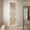 Oglinda cu iluminare Asolo, sticla, alba, H.160 cm, MILD000230-WH