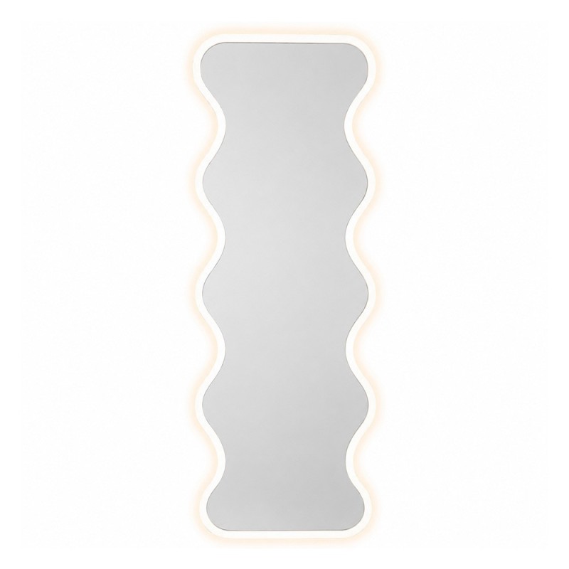 Oglinda cu iluminare Asolo, sticla, alba, H.160 cm, MILD000230-WH