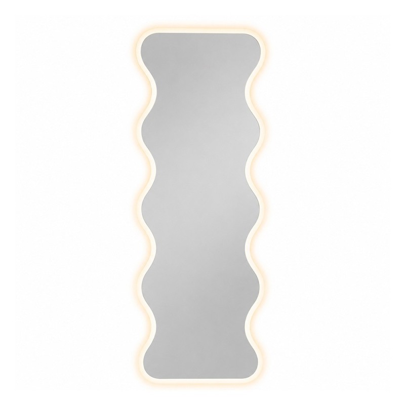 Oglinda cu iluminare Asolo, sticla, alba, H.160 cm, MILD000230-WH