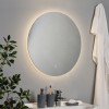 Oglinda de perete cu iluminare Colmar, sticla, argintiu, H.90 cm, MILD000231-UN