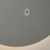 Oglinda de perete cu iluminare Colmar, sticla, argintiu, H.90 cm, MILD000231-UN