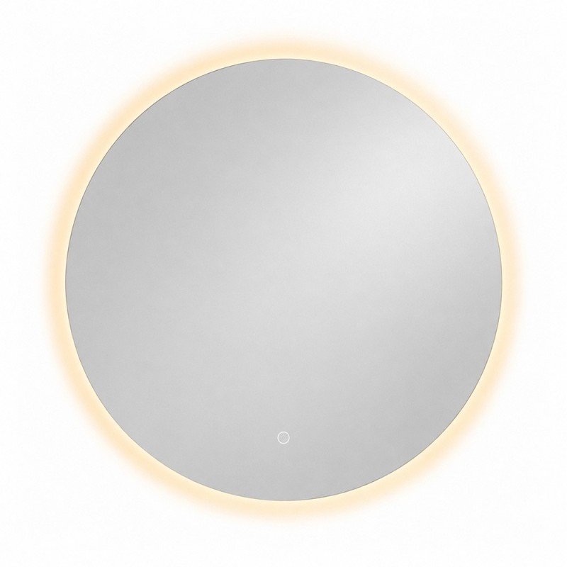 Oglinda de perete cu iluminare Colmar, sticla, argintiu, H.90 cm, MILD000231-UN