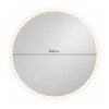 Oglinda de perete cu iluminare Colmar, sticla, argintiu, H.90 cm, MILD000231-UN
