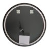 Oglinda de perete cu iluminare Colmar, sticla, argintiu, H.100 cm, MILD000232-UN