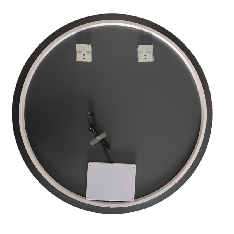 Oglinda de perete cu iluminare Colmar, sticla, argintiu, H.100 cm, MILD000232-UN