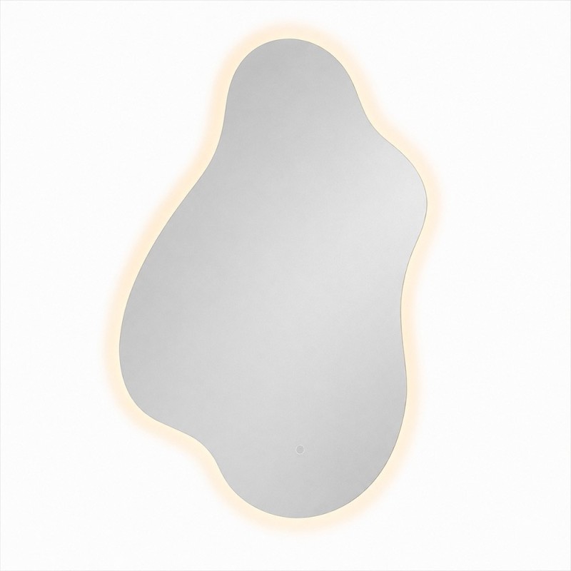 Oglinda de perete cu iluminare Cervo, sticla, H.100 cm, MILD000233-UN