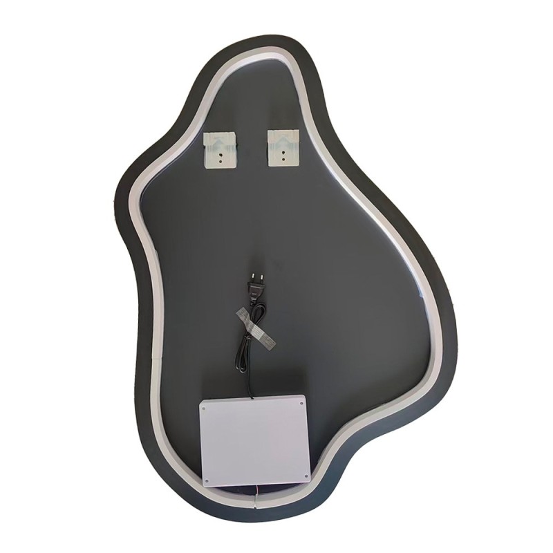 Oglinda de perete cu iluminare Cervo, sticla, H.100 cm, MILD000233-UN