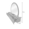 Masa de toaleta suspendata si iluminata Laren, MDF, sticla, bej, L.140 cm,  MILD000234-BG
