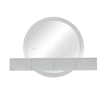 Masa de toaleta suspendata si iluminata Laren, MDF, sticla, alba, L.140 cm,  MILD000234-WH