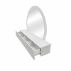 Masa de toaleta suspendata si iluminata Laren, MDF, sticla, alba, L.140 cm,  MILD000234-WH