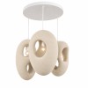 Suspensie Ganja, metal, EPS, aspect piatra, bej, 3XE27, D.49 cm, MILD000236-BG